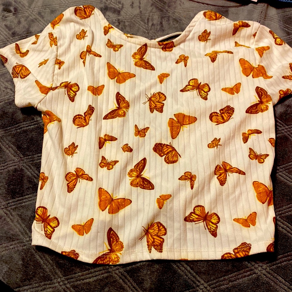 Butterfly crop top
